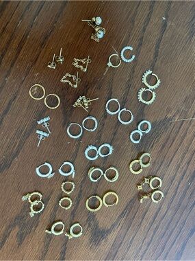 Mixed Gold and Silver Hoop Earring Set - Women Jewelry